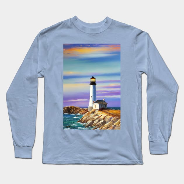 The Beacon by the Ocean Long Sleeve T-Shirt by The Brushstrokes Boutique